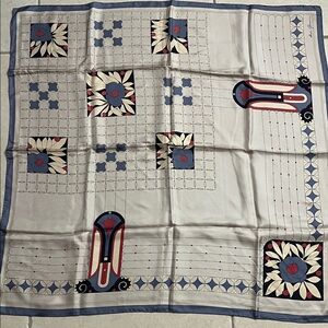 Ginnie Johansen Inc 1987 Silk Scarf Made in Japan